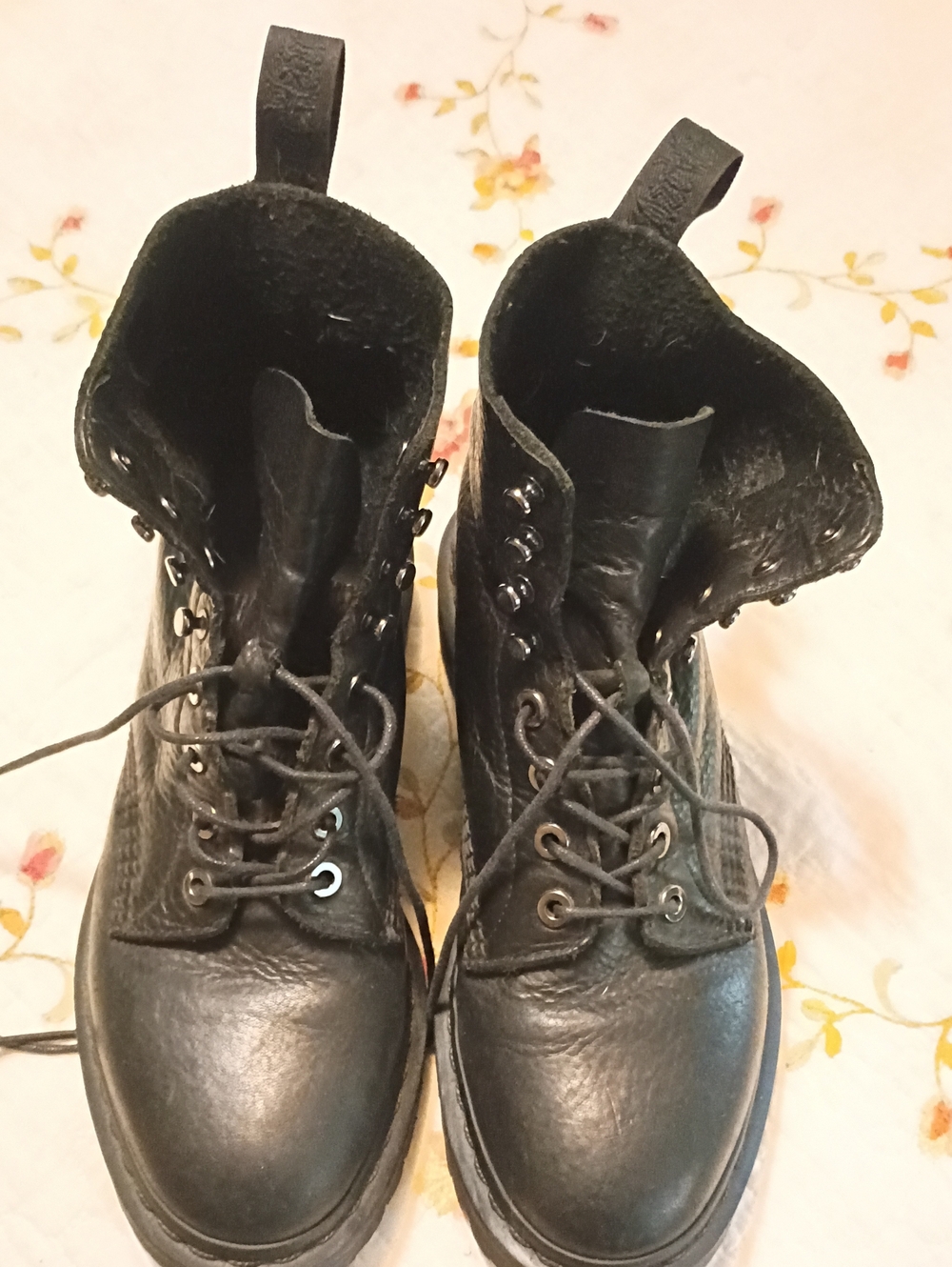 Dr. Martens Black Leather Lace-Up Women's Boots